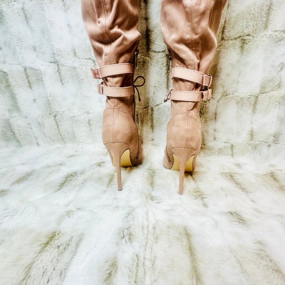 So Me Blush Pink Over The Knee 4.5" Stiletto Heel Boot - Picture 8 of 8
